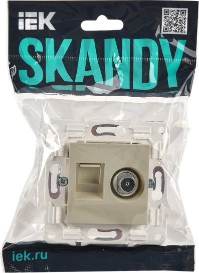 Розетка IEK Skandy SK-AK20-1-K10 (бежевый) — фото 2