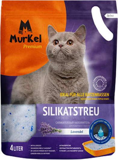 Наполнитель для туалета Murkel Силикагелевый (1.8кг, лаванда)
