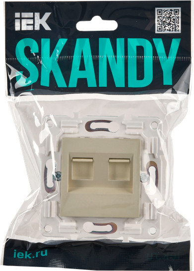 Розетка IEK Skandy SK-K20-2-K10 (бежевый) — фото 2