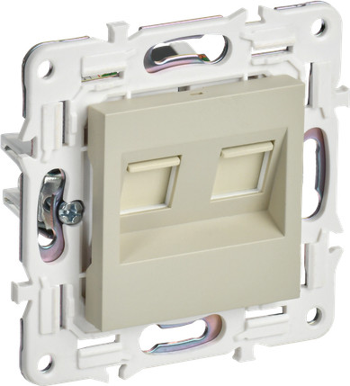 Розетка IEK Skandy SK-K20-2-K10 (бежевый)