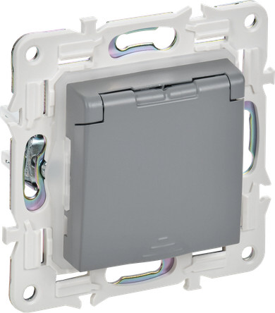 Розетка IEK Skandy SK-R16-16-44-K03 (серый)