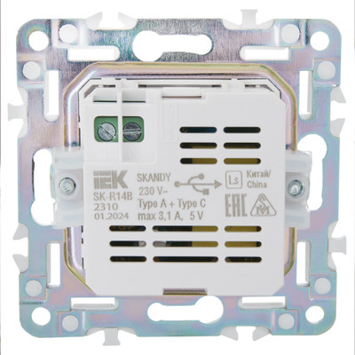 Розетка IEK Skandy SK-U22-D31-K10 (бежевый) — фото 3