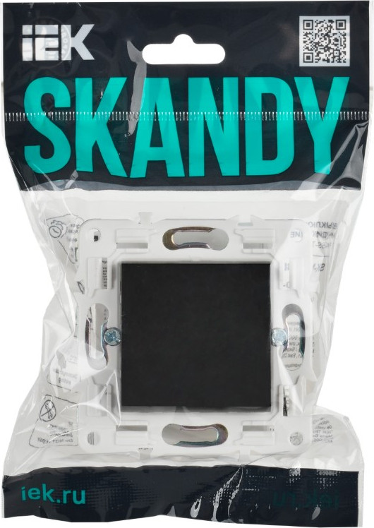 Декоративная заглушка для розетки IEK Skandy SK-PL10-K02 (черный) — фото 2