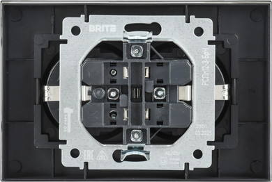 Розетка IEK Brite BR-R27-16-K02-F (черный) — фото 3