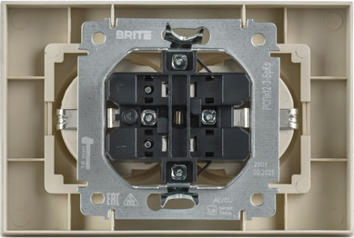 Розетка IEK Brite BR-R27-16-K10-F (бежевый) — фото 3