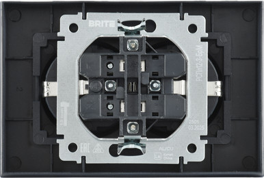Розетка IEK Brite BR-R27-16-K35-F (маренго) — фото 3