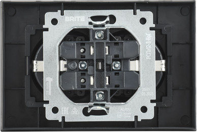Розетка IEK Brite BR-R27-16-K53-F (графит) — фото 3
