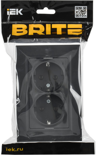 Розетка IEK Brite BR-R27-16-K53-F (графит) — фото 6