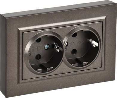 Розетка IEK Brite BR-R28-16-K45-F (темная бронза)