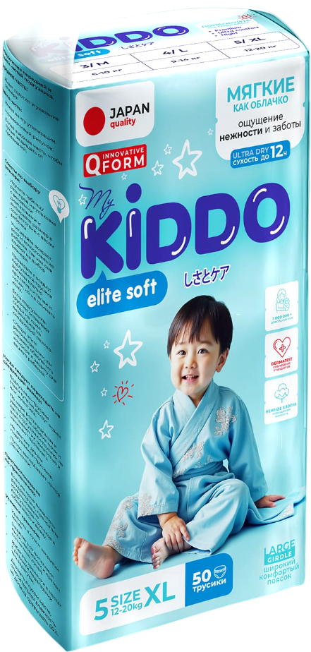 Подгузники-трусики детские MyKiddo Elite Soft XL 12-20кг (50шт)