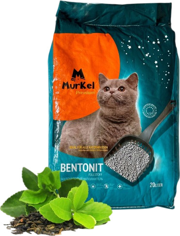 Наполнитель для туалета Murkel Бентонитовый (16кг, зеленый чай)