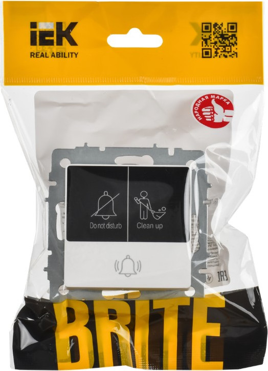 Кнопка звонка IEK Brite BR-V14-2-10-K91 (арктический белый) — фото 6