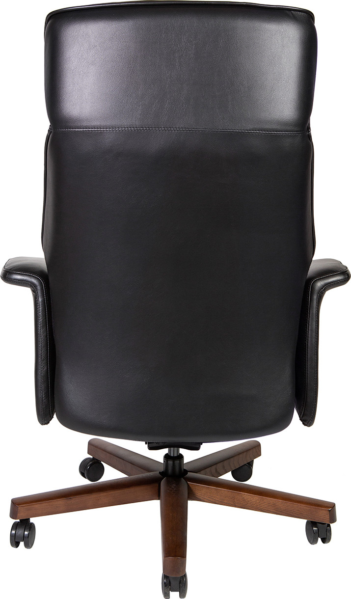 Кресло офисное Norden Вагнер / A2067 black leather (черный/натуральное дерево) — фото 5