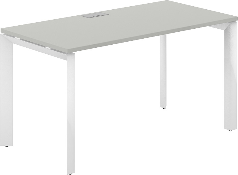 Письменный стол Norden 140х70х75 / PR.205.SH.P59.WH (белый/серый бархат)