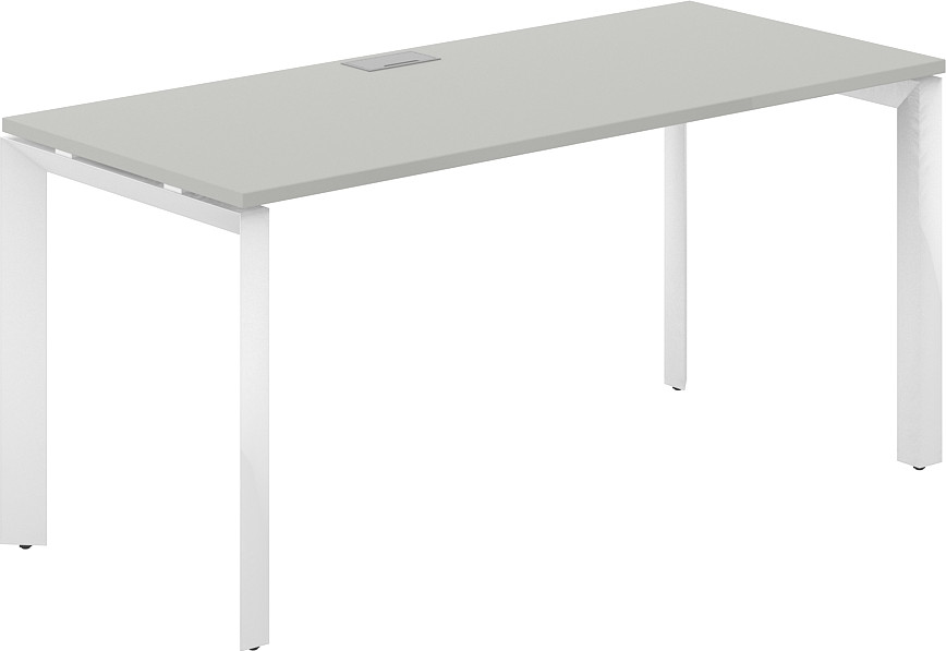 Письменный стол Norden 160х70х75 / PR.206.SH.P59.WH (белый/серый бархат)