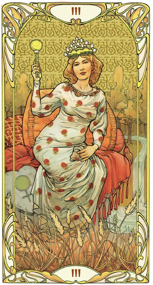 Гадальные карты Lo Scarabeo Golden Art Nouveau Tarot Grand Trumps 22 Cards / NXL10 — фото 3