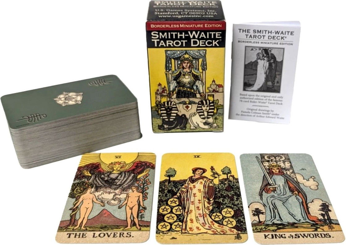 Гадальные карты U.S. Games Systems Smith-Waite Tarot Deck Borderless Miniature Edition / MSW84 — фото 2