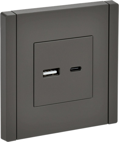 Розетка IEK Forte&Piano FP-U22-018-K03 (серый)