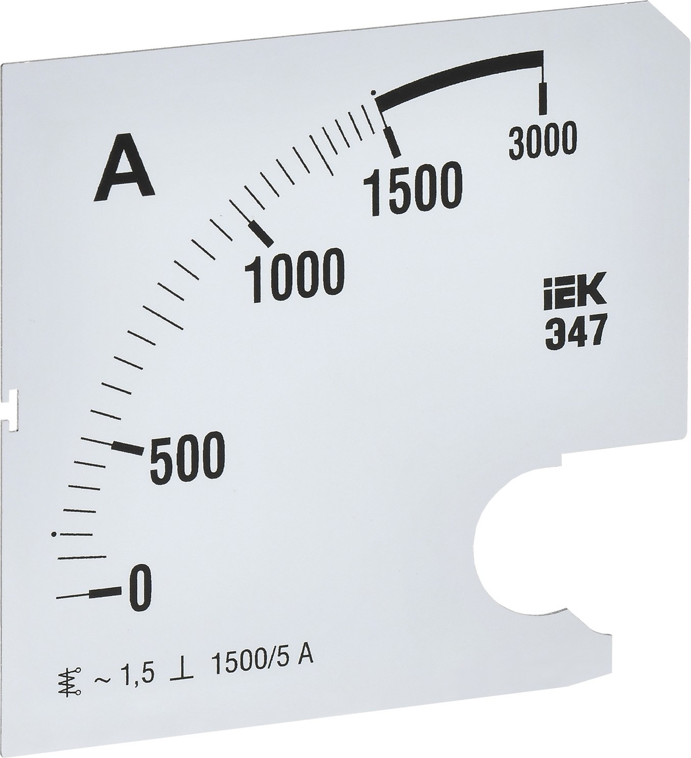 Шкала для амперметра IEK IPA20D-SC-1500