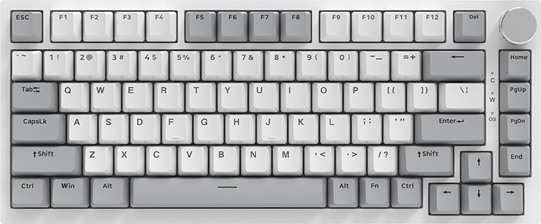 Клавиатура Ajazz AK820 (серый/белый)