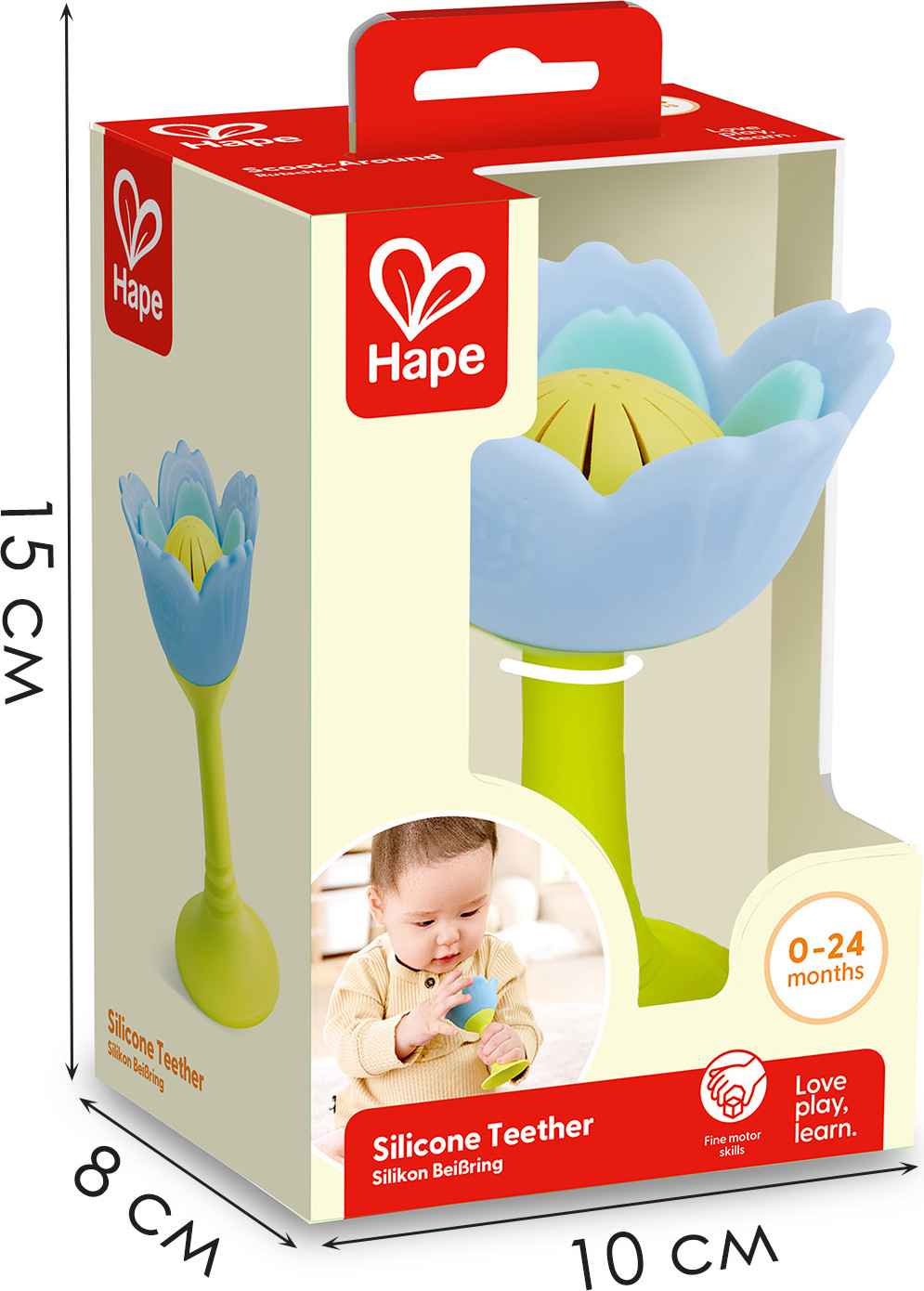 Прорезыватель для зубов Hape Малышам Голубой цветок / E0138_HP — фото 3