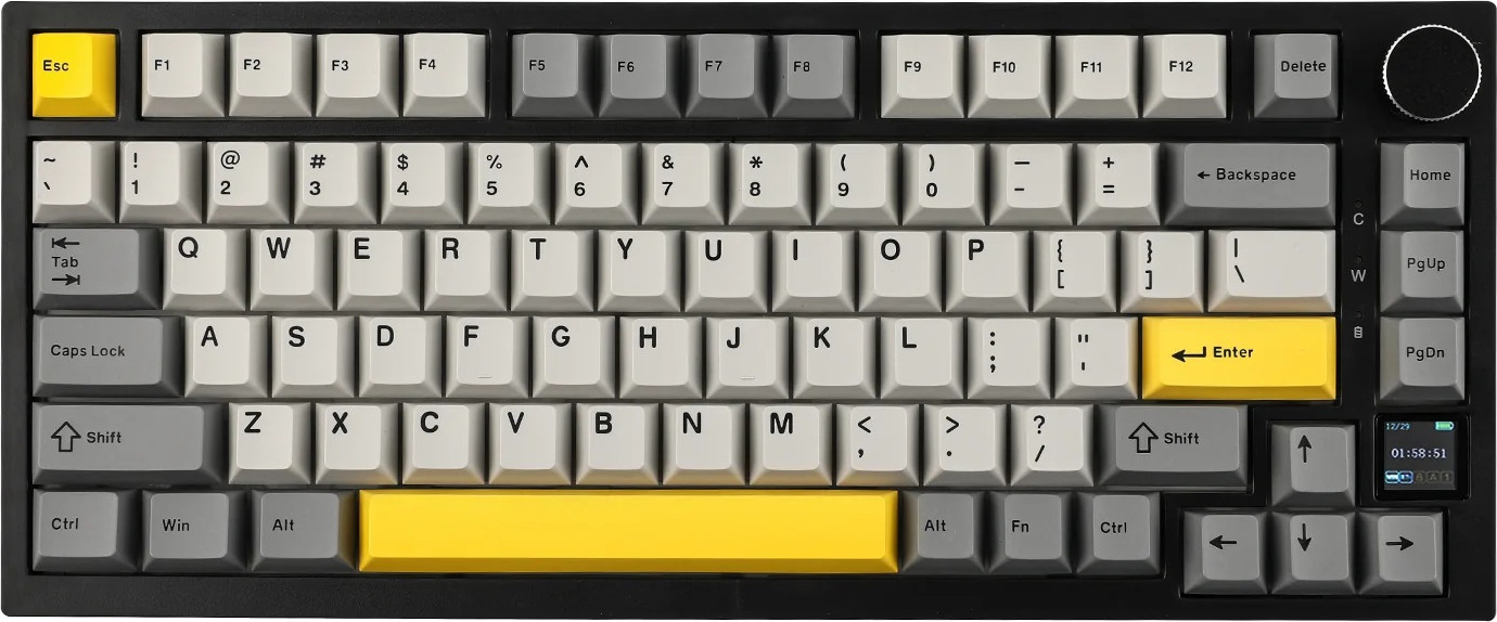 Клавиатура Ajazz AK820 PRO Flying Fish Switch (черный/серый/желтый)