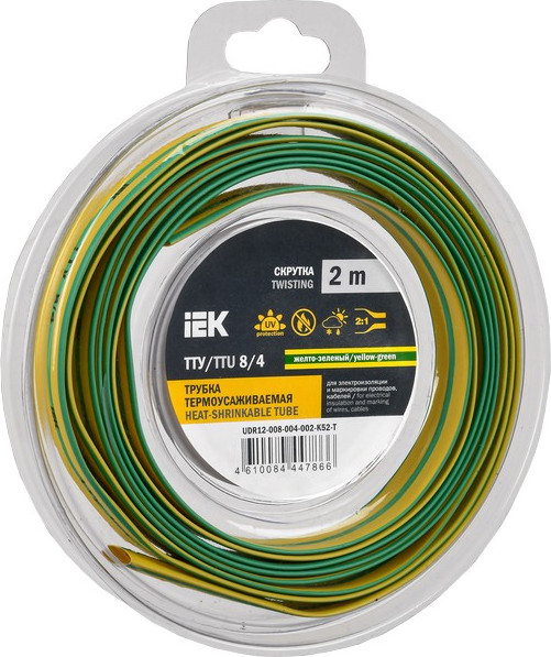 Трубка термоусаживаемая IEK UDR12-008-004-002-K52-T