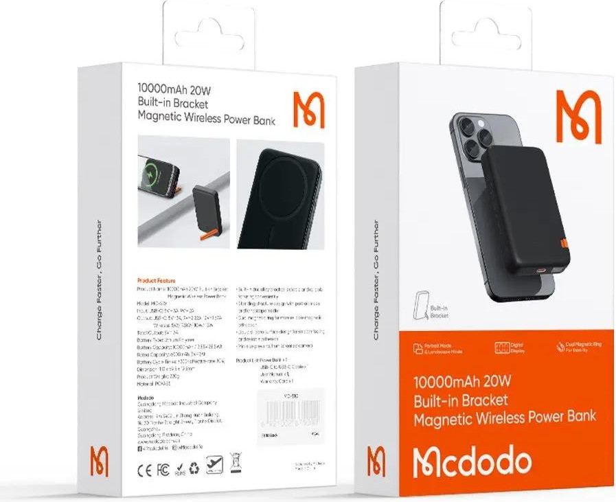 Портативное зарядное устройство McDodo MC-5100/MC-5101 MagSafe 10000mAh 20W (черной) — фото 4
