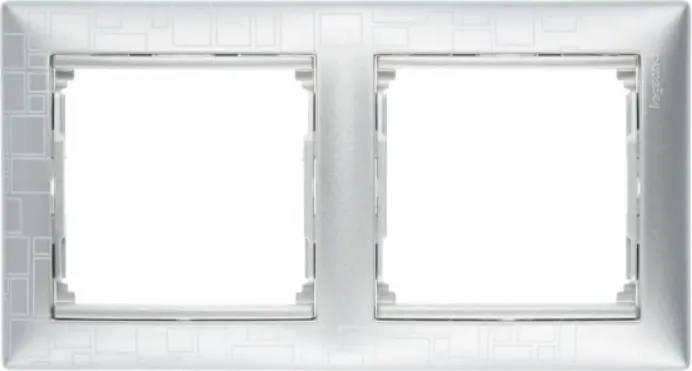 Рамка для выключателей и розеток Legrand Valena DIY / 694354 (алюминий матовый)