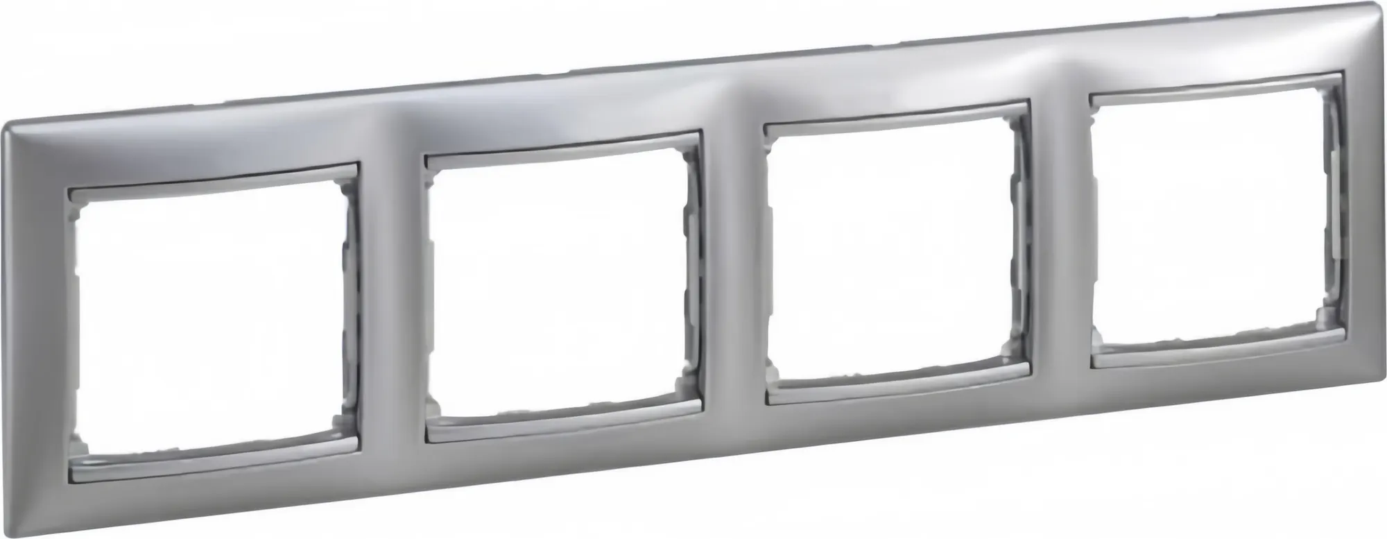 Рамка для выключателей и розеток Legrand Valena DIY / 694379 (алюминий матовый)