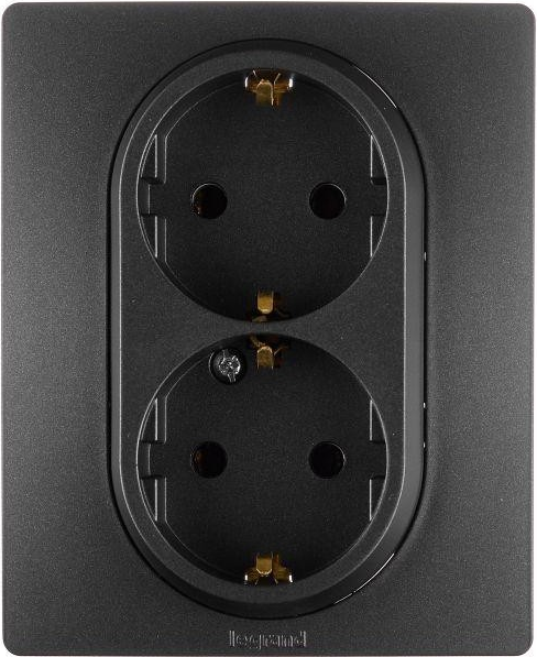 Розетка Legrand Etika / 672672 (антрацит)