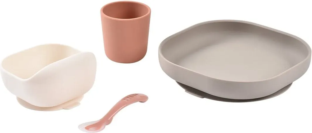 Набор посуды для кормления Beaba Coffret Repas Silic Terracotta 913602 — фото 5