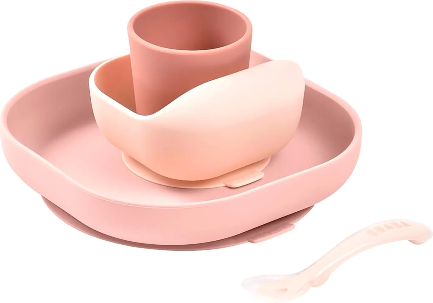 Набор посуды для кормления Beaba Silicone Meal Set Cotton Candy 913604