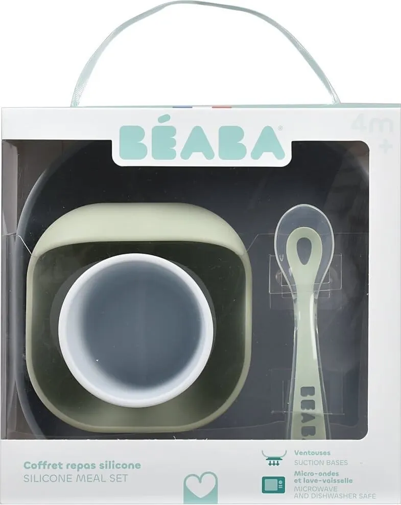 Набор посуды для кормления Beaba Silicone Meal Set Pebble 913608 — фото 6