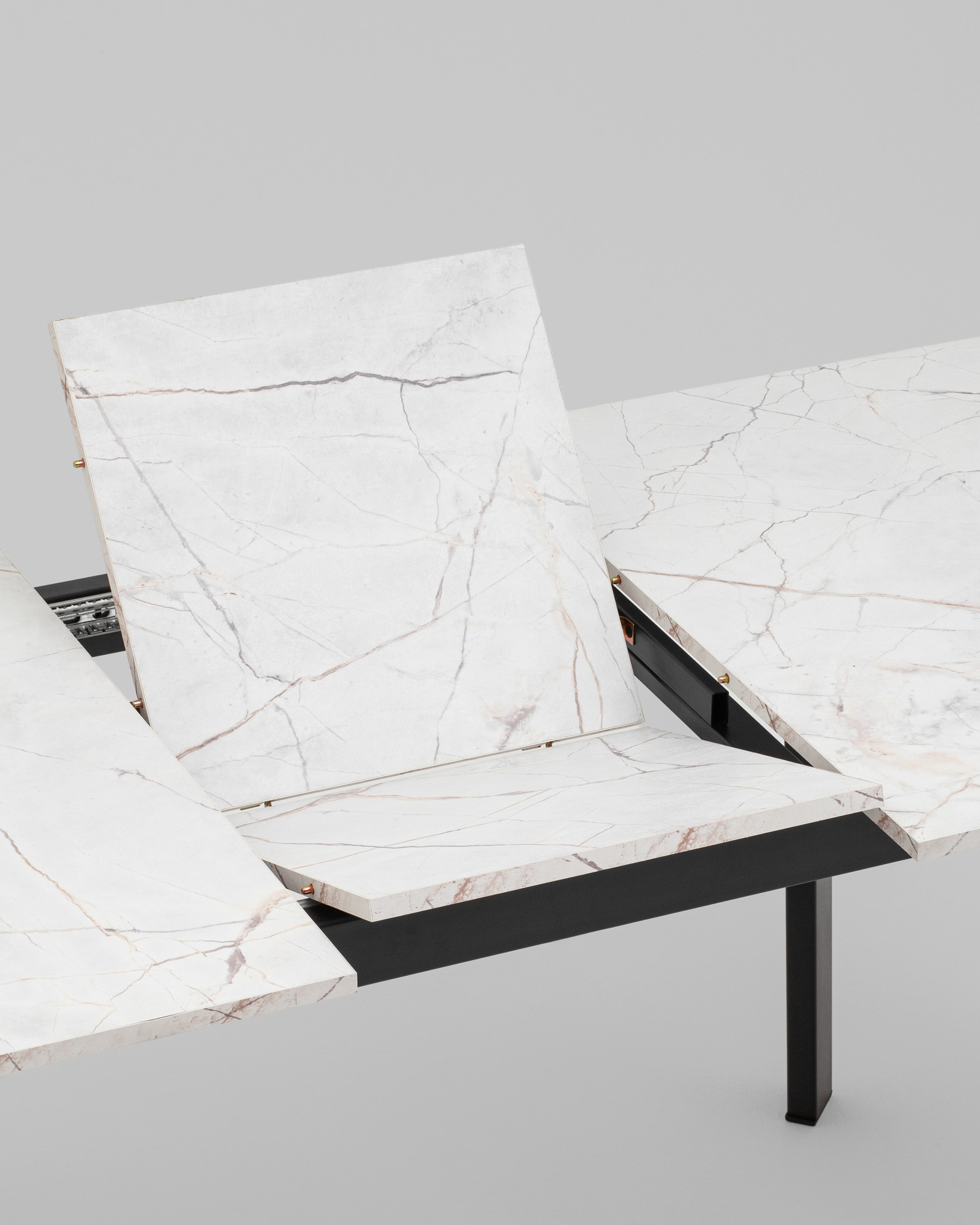 Обеденный стол Stool Group Batu new 120-160x80x76 (азул оникс/черный) — фото 4