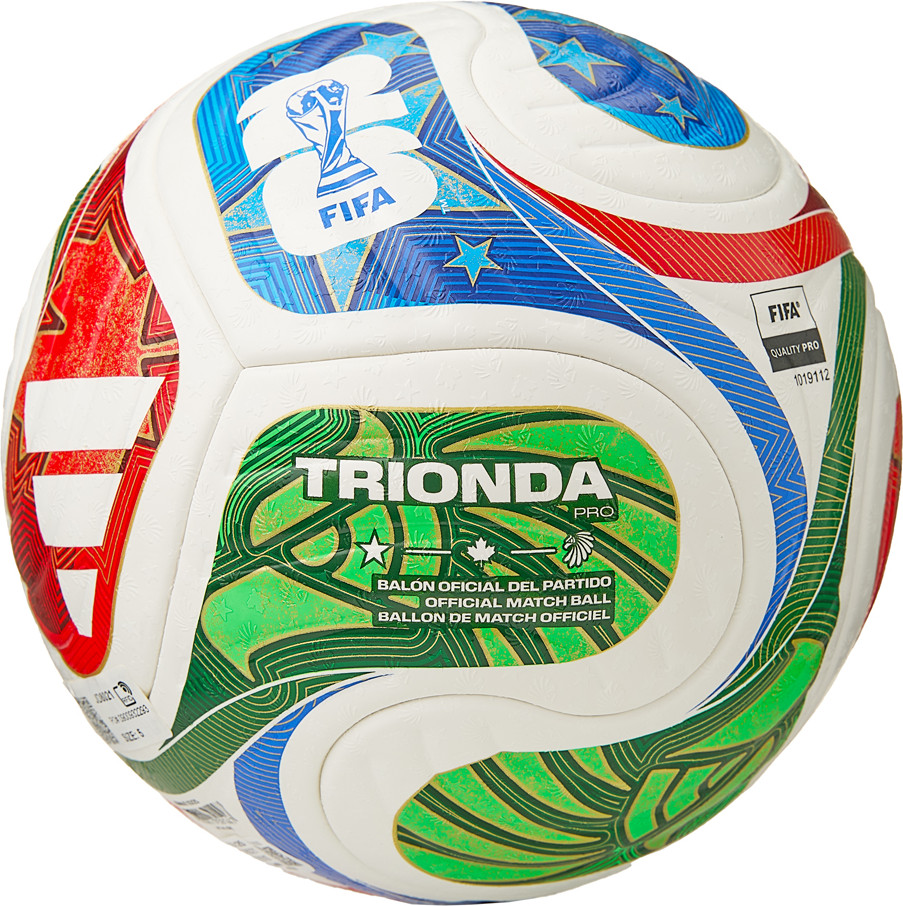 Футбольный мяч Adidas WC26 Trionda Pro JD8021 (размер 5, мультиколор) — фото 2