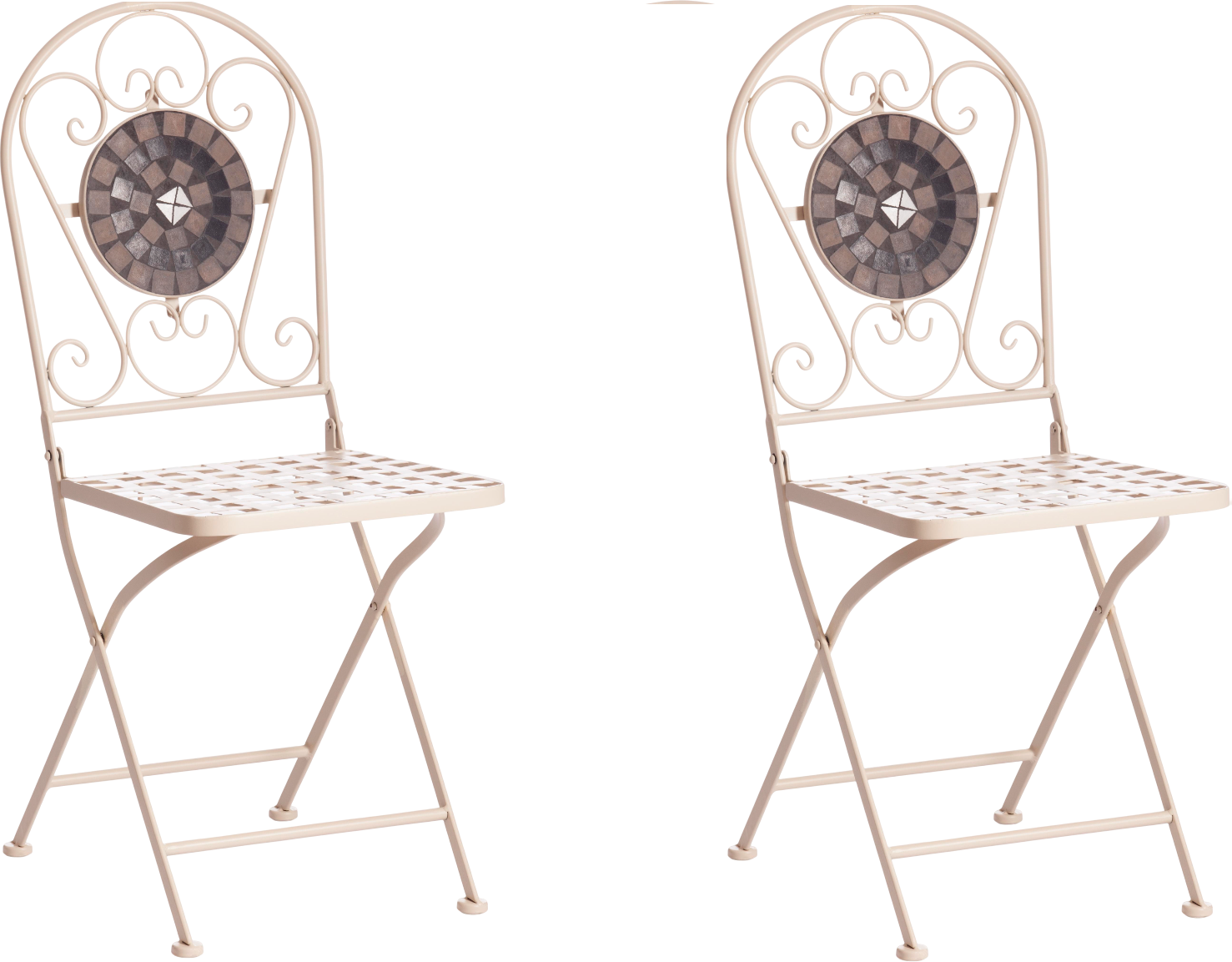 Комплект стульев складных Tetchair Secret De Maison Vicenza (2шт, белый/плитка калейдоскоп)