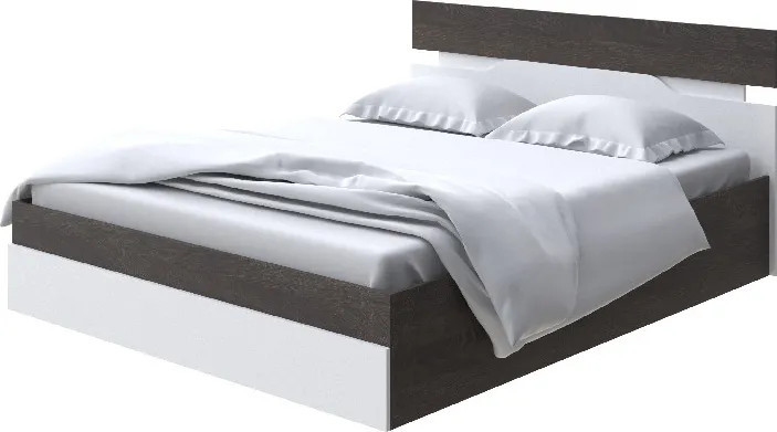 Двуспальная кровать Proson Milton с ПМ 180x200 (дуб кантербери/белый)