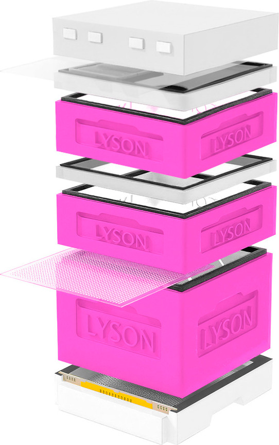 Улей Lyson Дадан На 12 Рамок / K123PW (розовый/неокрашенный)