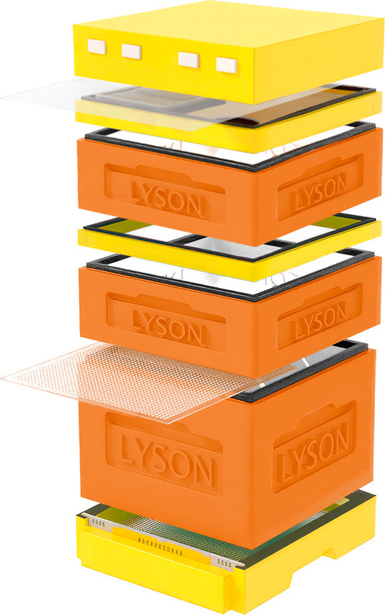 Улей Lyson Дадан На 12 Рамок / K123ORY (оранжевый/желтый)