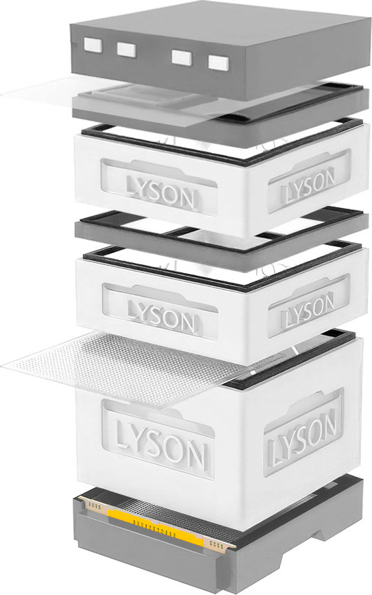 Улей Lyson Дадан На 12 Рамок / K123WG (неокрашенный/серый)