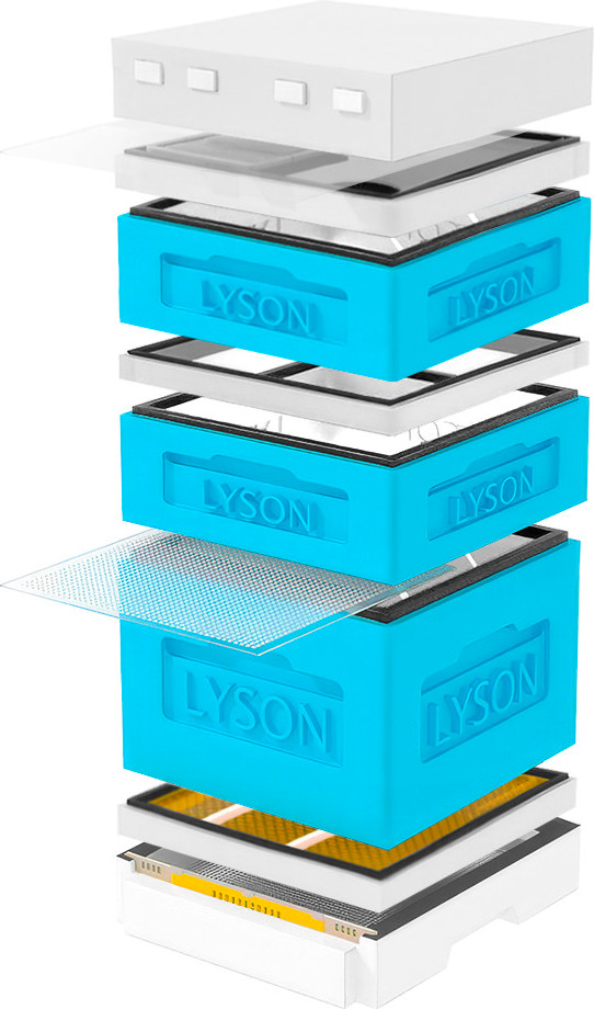 Улей Lyson Дадан На 12 Рамок / K124BW (синий/неокрашенный)