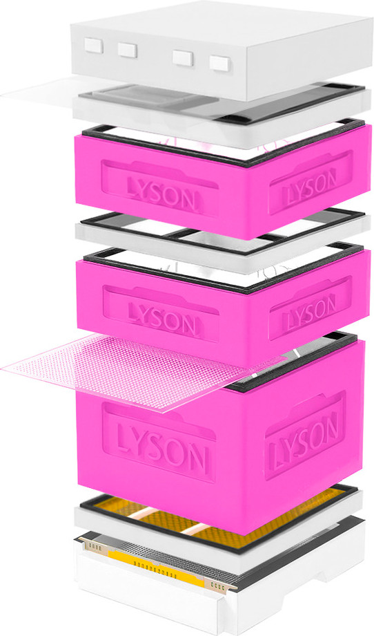 Улей Lyson Дадан На 12 Рамок / K124PW (розовый/неокрашенный)