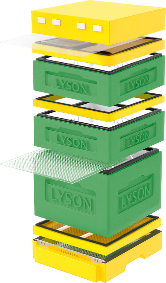 Улей Lyson Дадан На 12 Рамок / K124GY (зеленый/желтый)