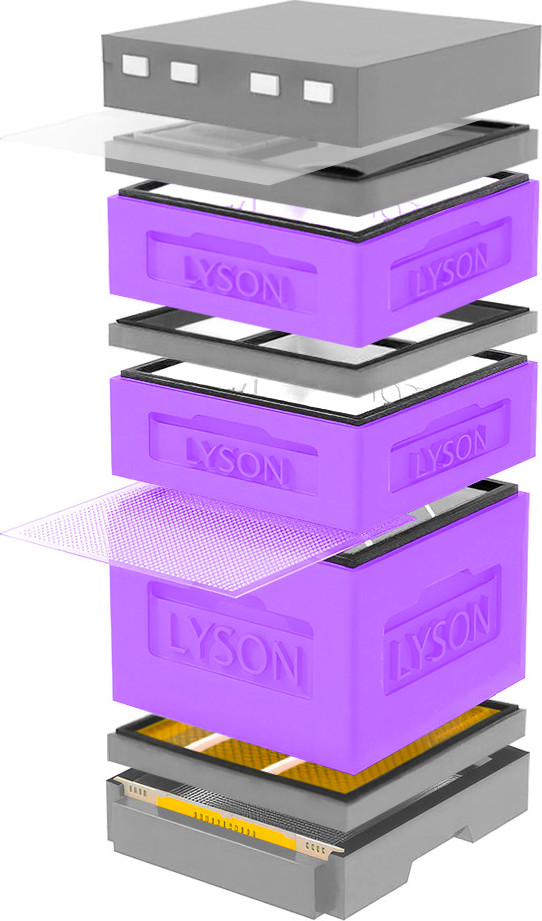 Улей Lyson Дадан На 12 Рамок / K124PUG (фиолетовый/серый)