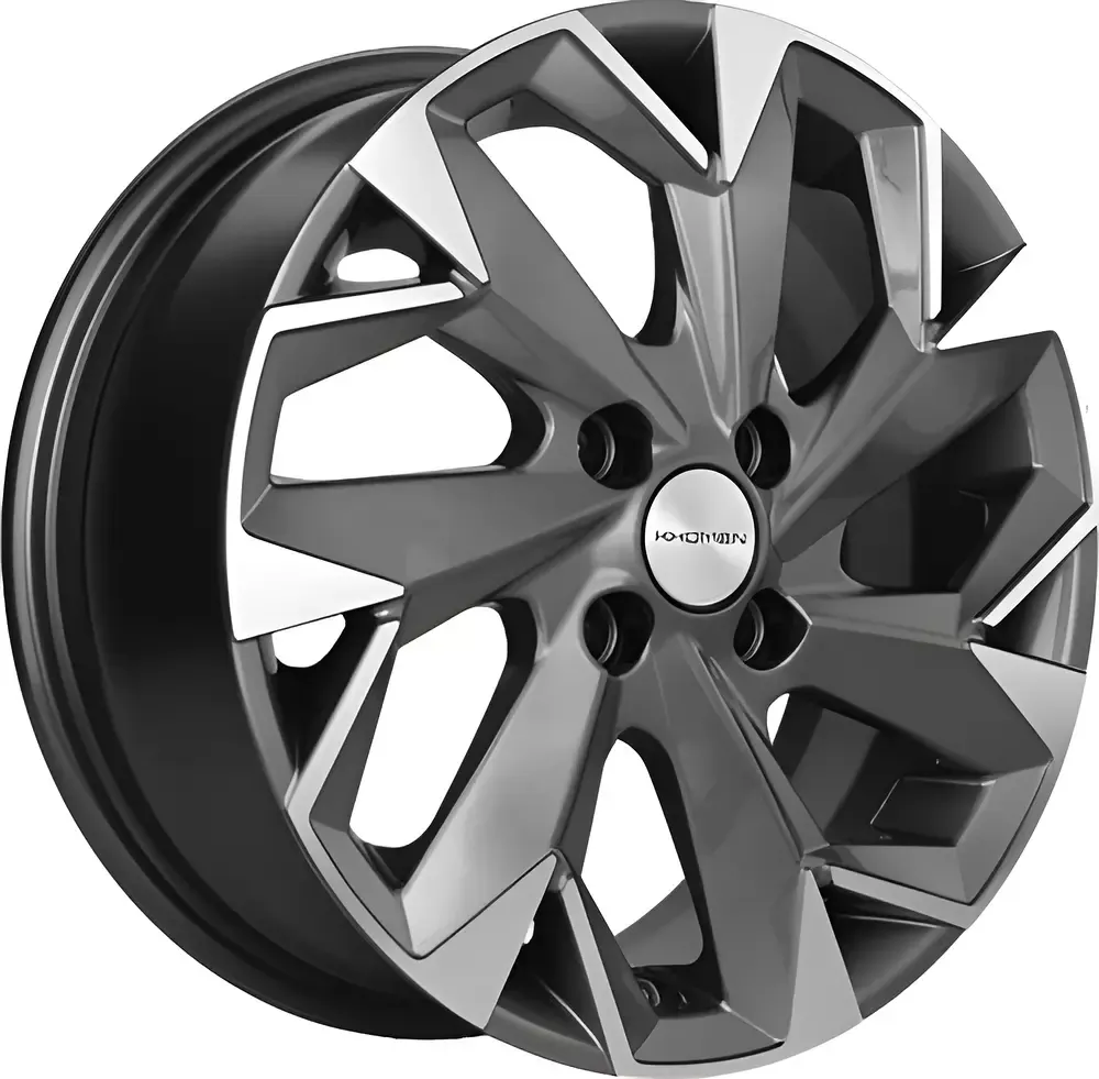 Литой диск Khomen KHW1402 Accent/Getz/i20 14x5.5" 4x100мм DIA 67.1мм ET 38мм (Gray-FP)