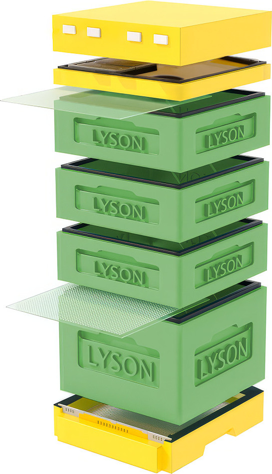Улей Lyson Дадан На 12 Рамок / K126GY (зеленый/желтый)