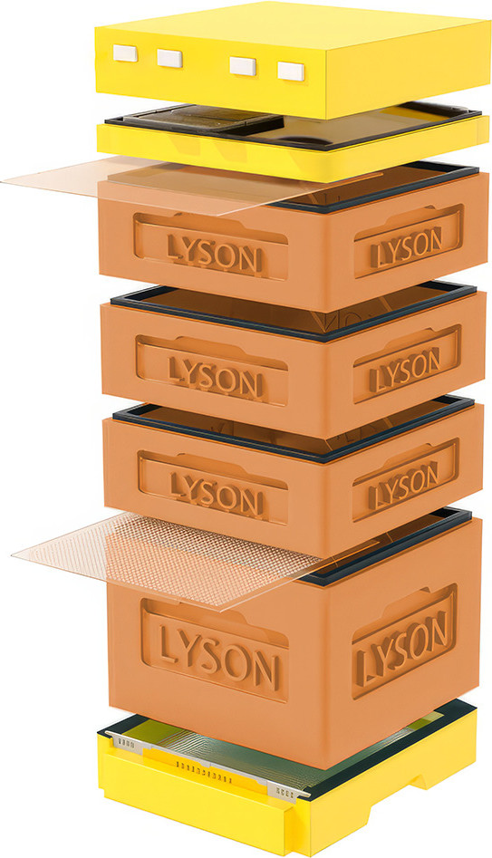 Улей Lyson Дадан На 12 Рамок / K126ORY (оранжевый/желтый)