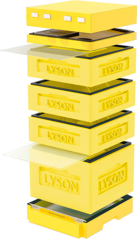 Улей Lyson Дадан На 12 Рамок / K126YY (желтый/желтый)