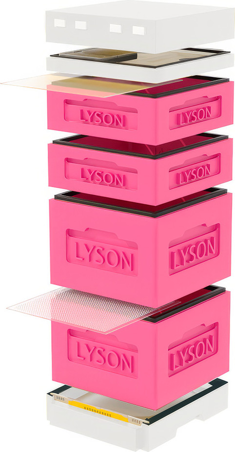 Улей Lyson Дадан На 12 Рамок / K127PW (розовый/неокрашенный)